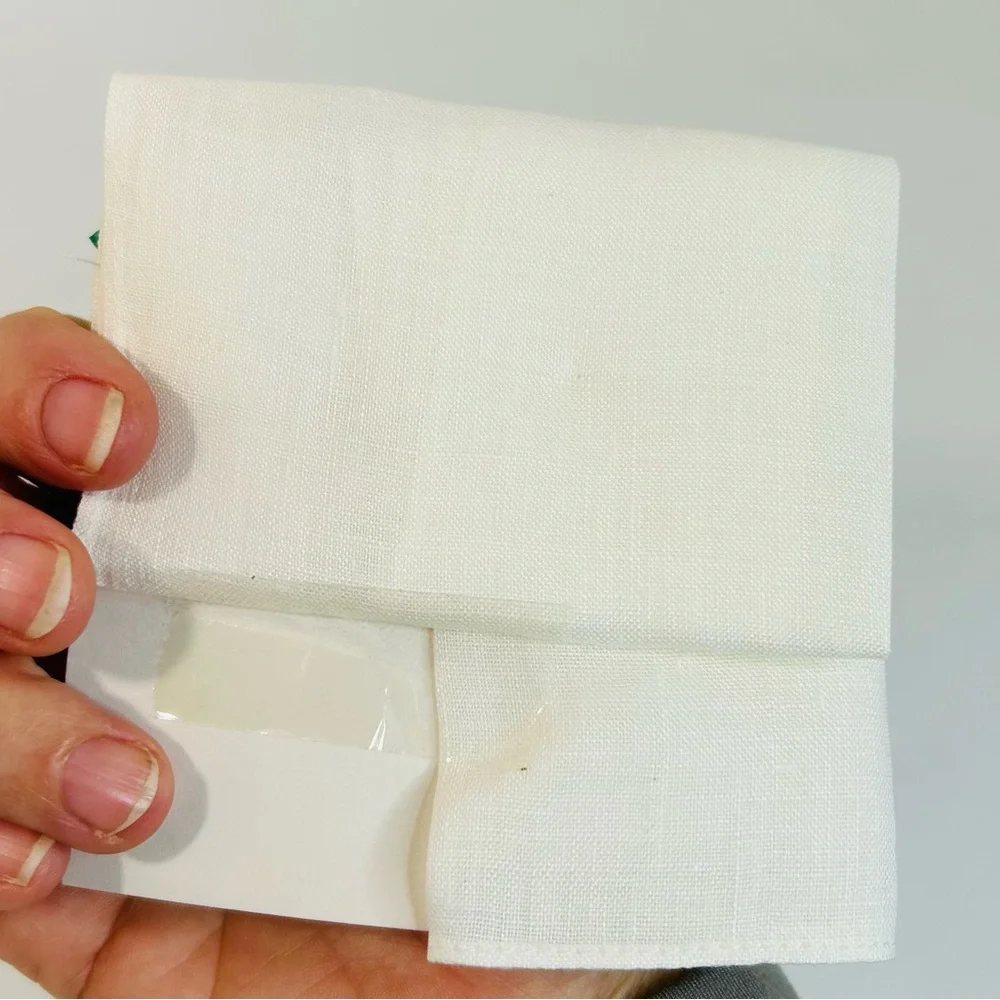 Vintage Irish Linen Embroidered White Handkerchief, New in Box - Picture 8 of 12